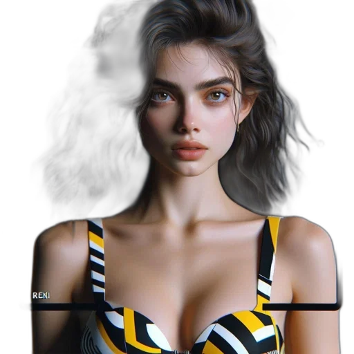 dress, hair, face, jewelry transparent PNG cut-out
