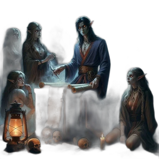 concept art, fantasy art, photorealistic, fog transparent PNG cut-out