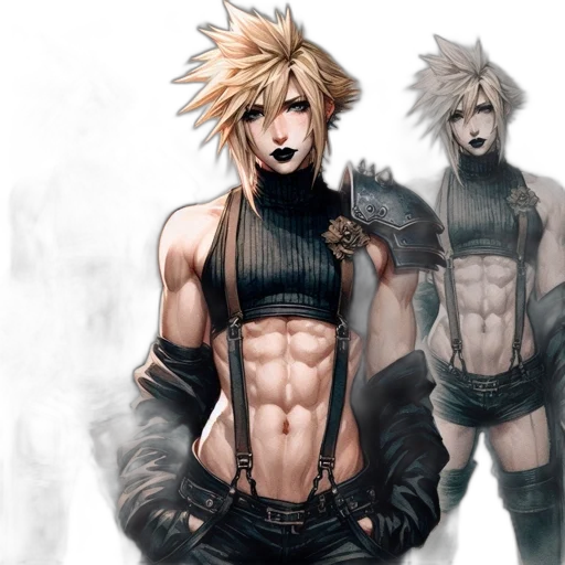 concept art, fantasy art, comic book art, cyberpunk transparent PNG cut-out