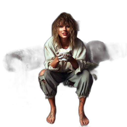 face, creature, shoes, weapon transparent PNG cut-out