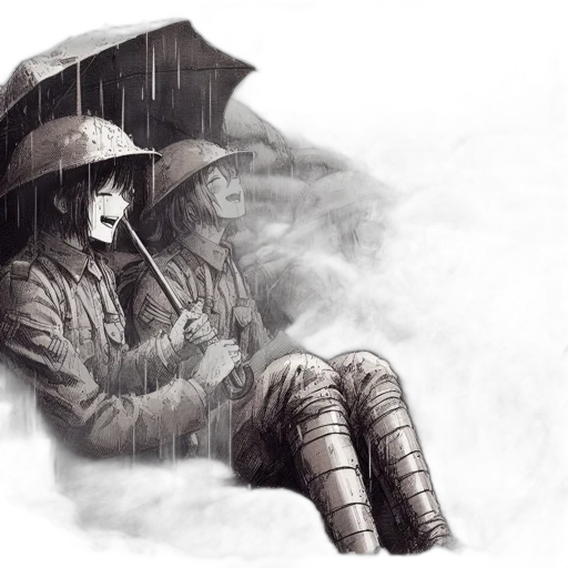 umbrella, hat, mask, jacket transparent PNG cut-out