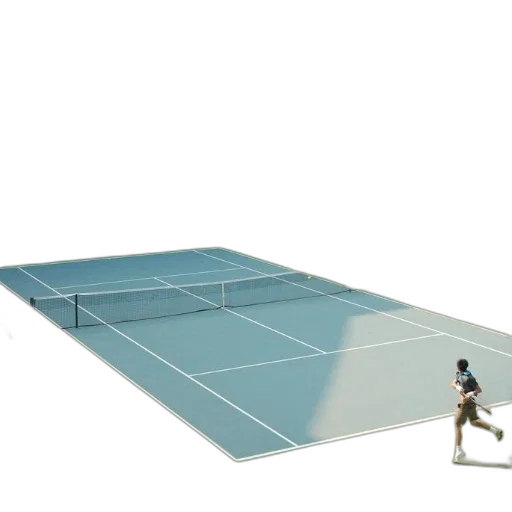 3d render, tennis, match, taking transparent PNG cut-out