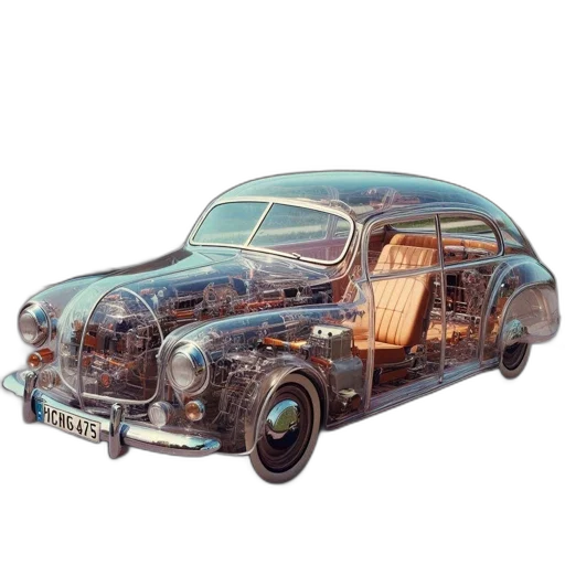 car, photorealistic, concept art, 3d render transparent PNG cut-out