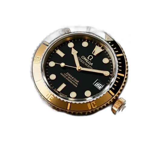 jewelry, omega, diver, two transparent PNG cut-out