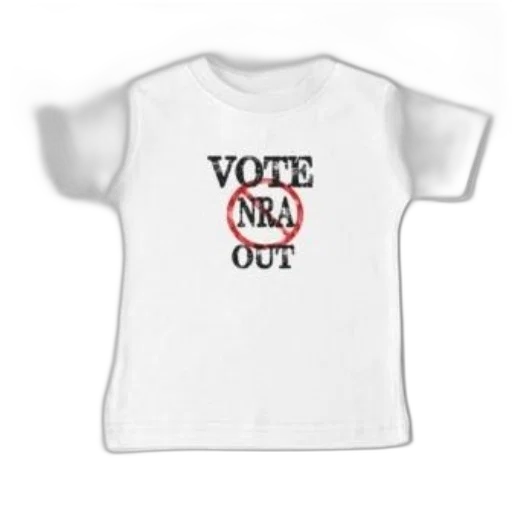 white, t-shirt, vote, nra transparent PNG cut-out