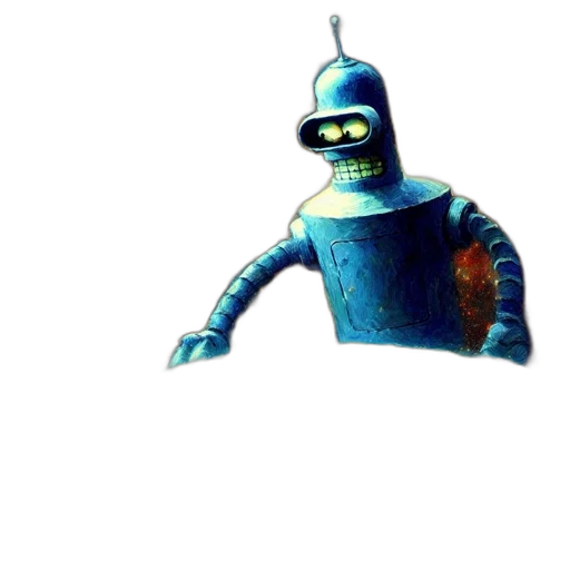 robot, staff, sword, mask transparent PNG cut-out