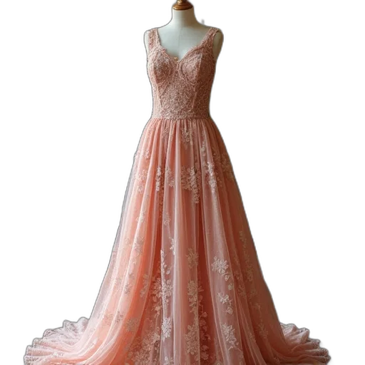 dress, 3d render, pastel, diy transparent PNG cut-out