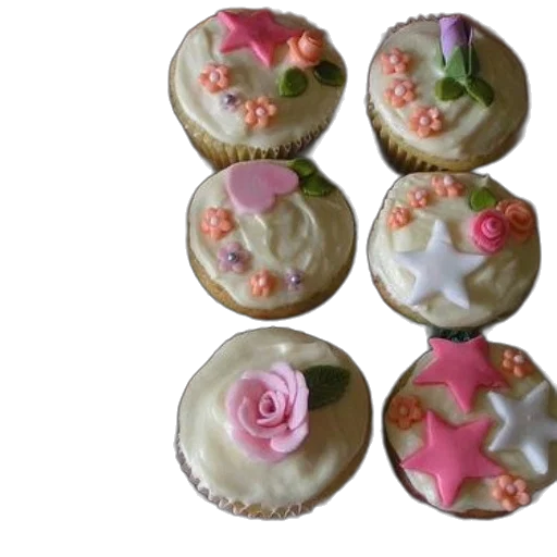 pastel, tray, cupcakes, white transparent PNG cut-out