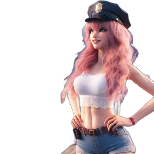 hat, concept art, anime, 3d render transparent PNG cut-out