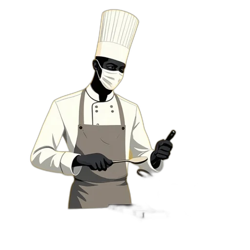 staff, food, robot, hat transparent PNG cut-out
