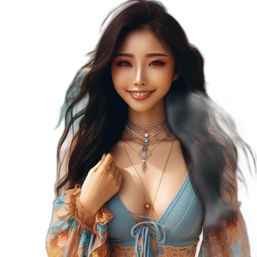 jewelry, dress, face, dragon transparent PNG cut-out