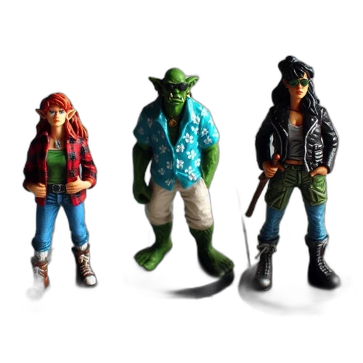 concept art, 3d render, three, figures transparent PNG cut-out