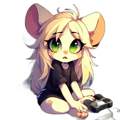 staff, animal, pixel art, anime transparent PNG cut-out
