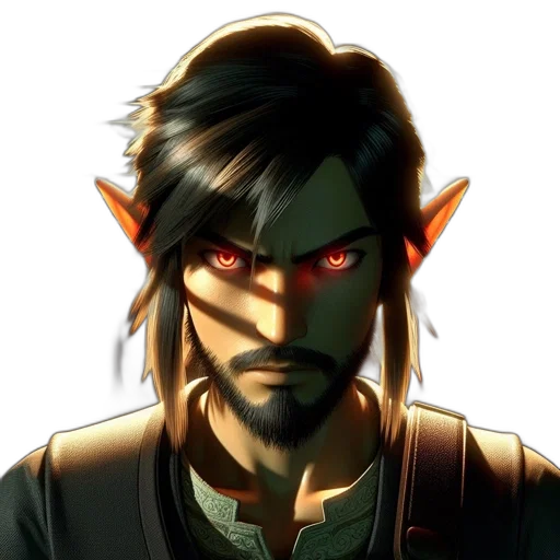 face, fantasy art, concept art, pixel art transparent PNG cut-out