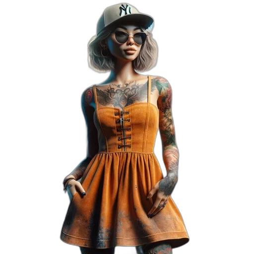 dress, 3d render, concept art, fantasy art transparent PNG cut-out