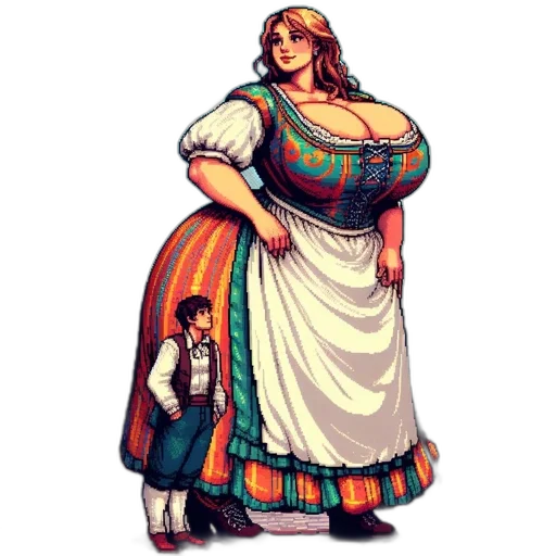 dress, pixel art, concept art, fantasy art transparent PNG cut-out