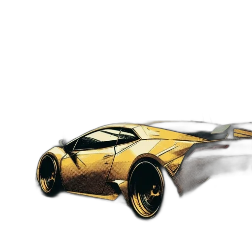 car, concept art, 3d render, watercolor transparent PNG cut-out