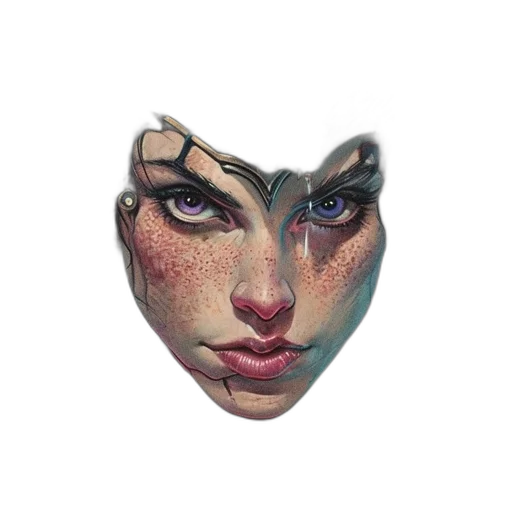face, mask, crown, jewelry transparent PNG cut-out