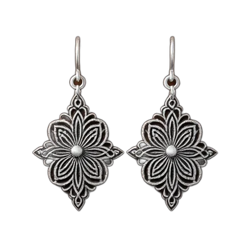 jewelry, monochrome, pair, silver transparent PNG cut-out