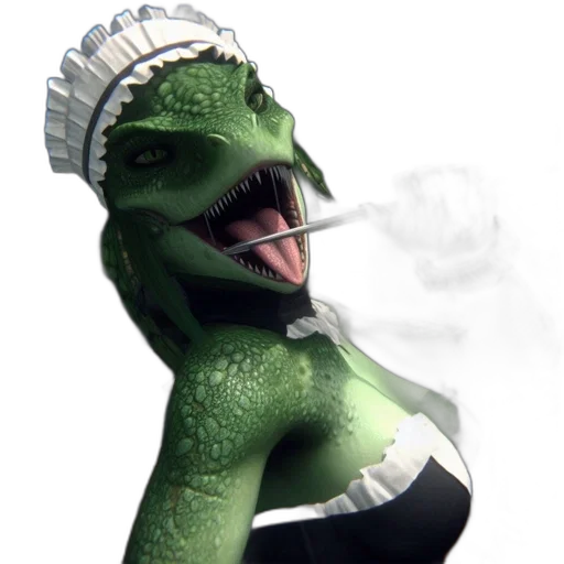 dragon, animal, creature, staff transparent PNG cut-out
