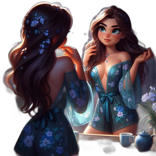 dress, concept art, fantasy art, oil painting transparent PNG cut-out
