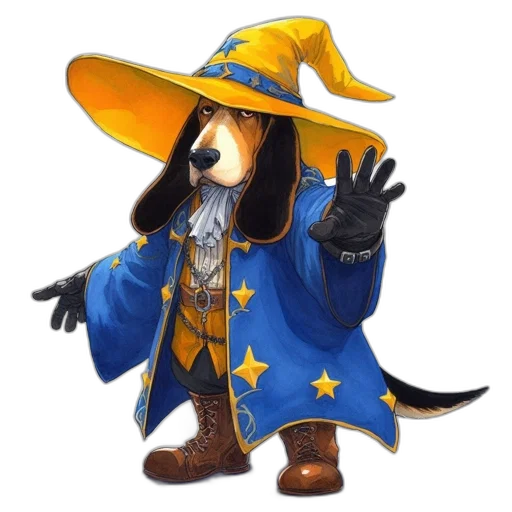 staff, jacket, hat, animal transparent PNG cut-out