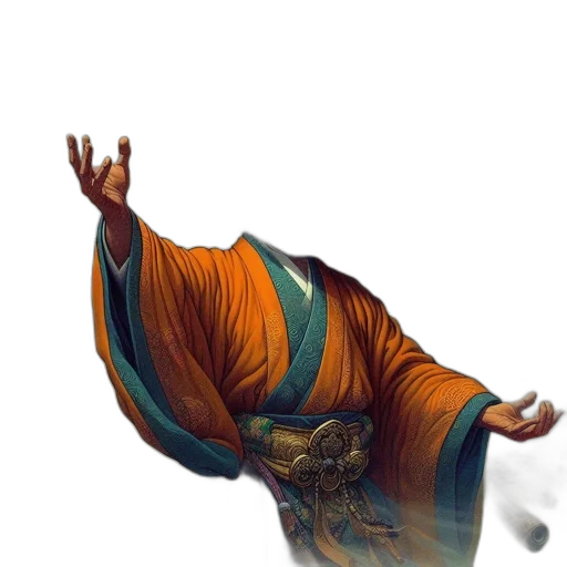 staff, dragon, sword, dress transparent PNG cut-out