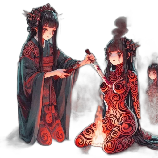 staff, dress, sword, fantasy art transparent PNG cut-out