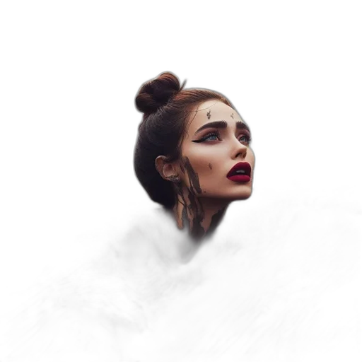 face, mask, hair, crown transparent PNG cut-out