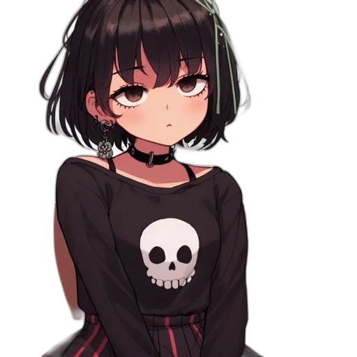 dress, creature, face, flower transparent PNG cut-out