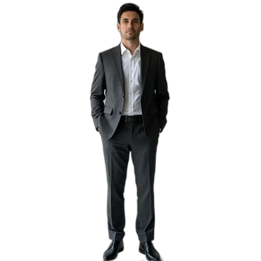 staff, jacket, 3d render, photorealistic transparent PNG cut-out