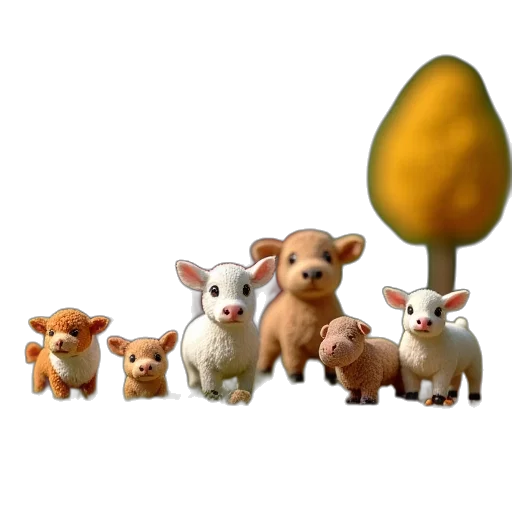 animal, staff, food, 3d render transparent PNG cut-out