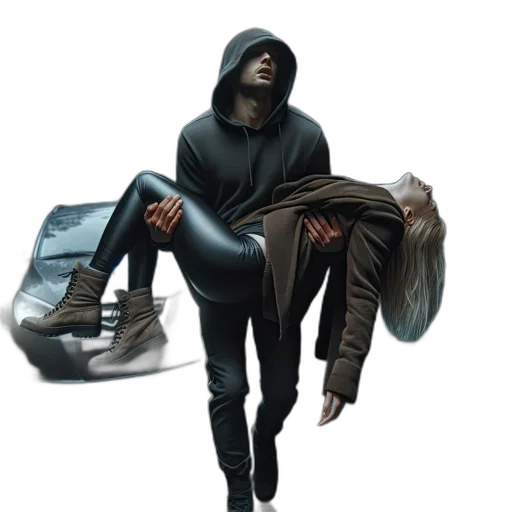jacket, mask, concept art, cyberpunk transparent PNG cut-out