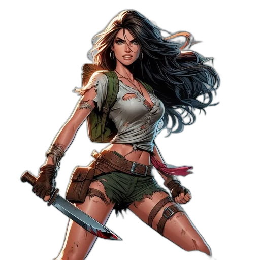 comic book art, fantasy art, concept art, cartoon transparent PNG cut-out