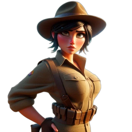 hat, staff, jacket, weapon transparent PNG cut-out