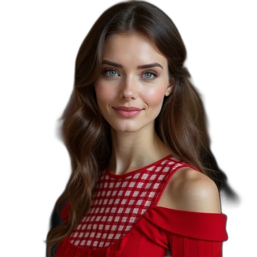 dress, face, hair, jewelry transparent PNG cut-out