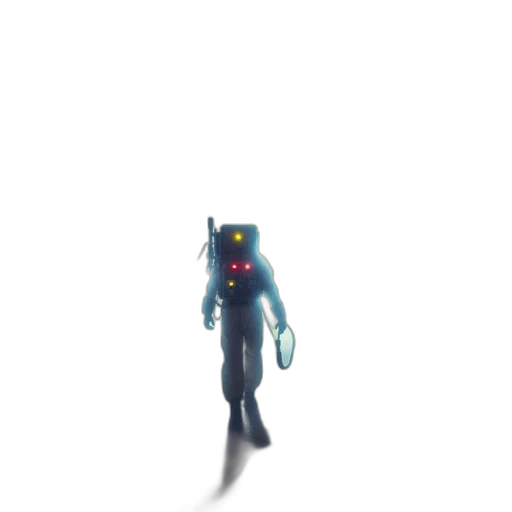 robot, creature, mask, staff transparent PNG cut-out