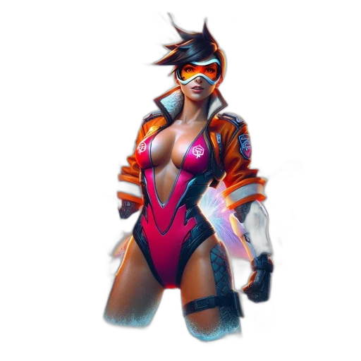 jacket, staff, weapon, mask transparent PNG cut-out