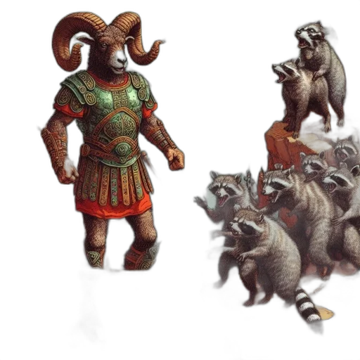 animal, concept art, fantasy art, 3d render transparent PNG cut-out