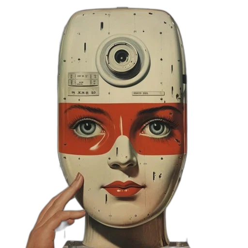 robot, mask, face, weapon transparent PNG cut-out