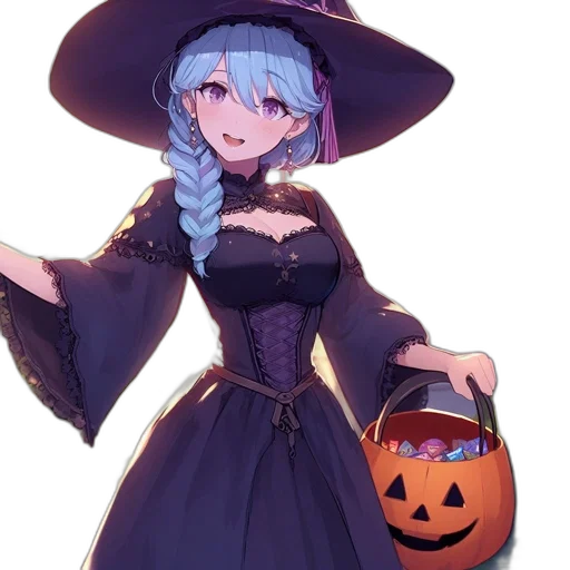 staff, dress, hat, anime transparent PNG cut-out