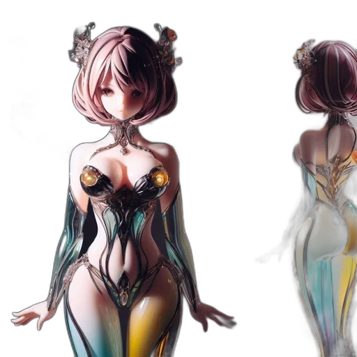 dress, concept art, fantasy art, 3d render transparent PNG cut-out