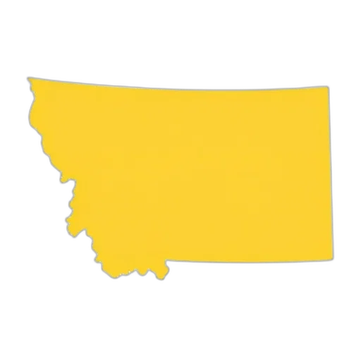 yellow, outline, state, montana transparent PNG cut-out