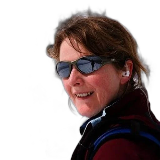 staff, jacket, woman, sunglasses transparent PNG cut-out