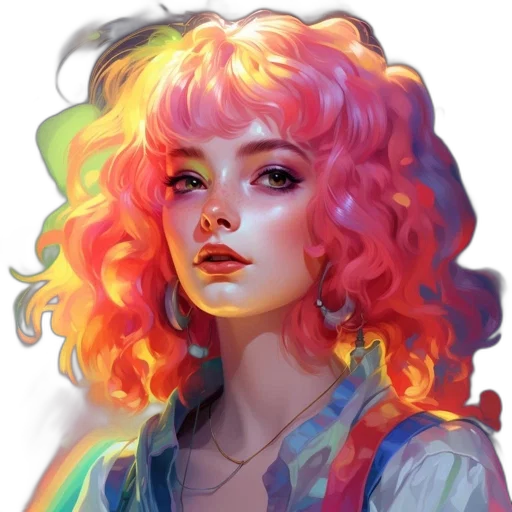 face, hair, fantasy art, concept art transparent PNG cut-out
