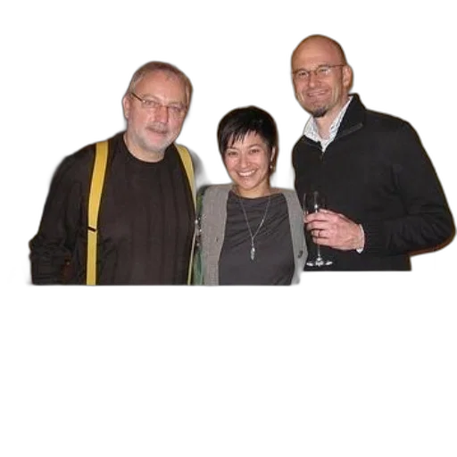 staff, jacket, three, people transparent PNG cut-out