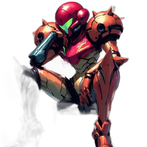 robot, weapon, concept art, pixel art transparent PNG cut-out
