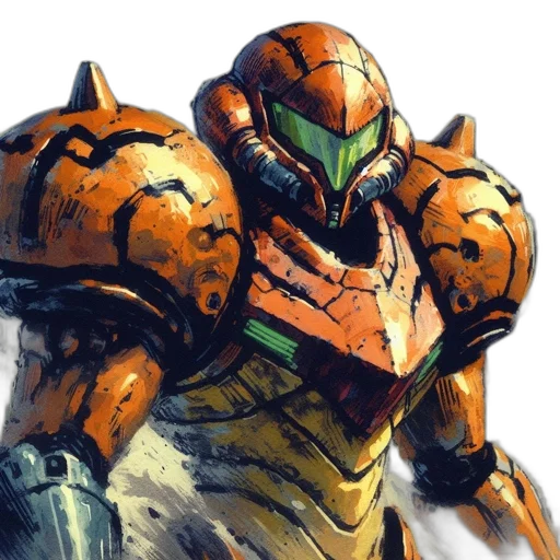 robot, concept art, watercolor, comic book art transparent PNG cut-out