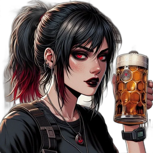 fantasy art, comic book art, concept art, cyberpunk transparent PNG cut-out