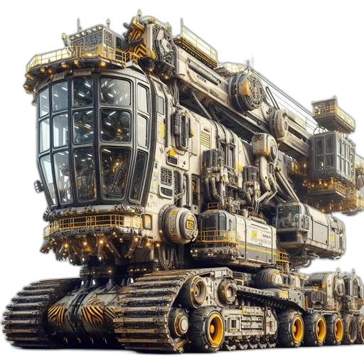 robot, weapon, car, concept art transparent PNG cut-out